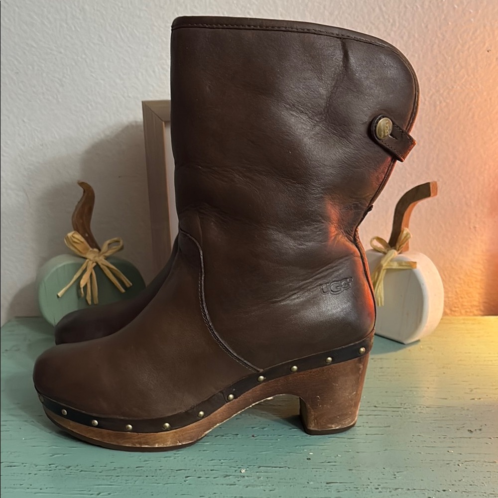 UGG Women's Dark Brown Heeled Boots